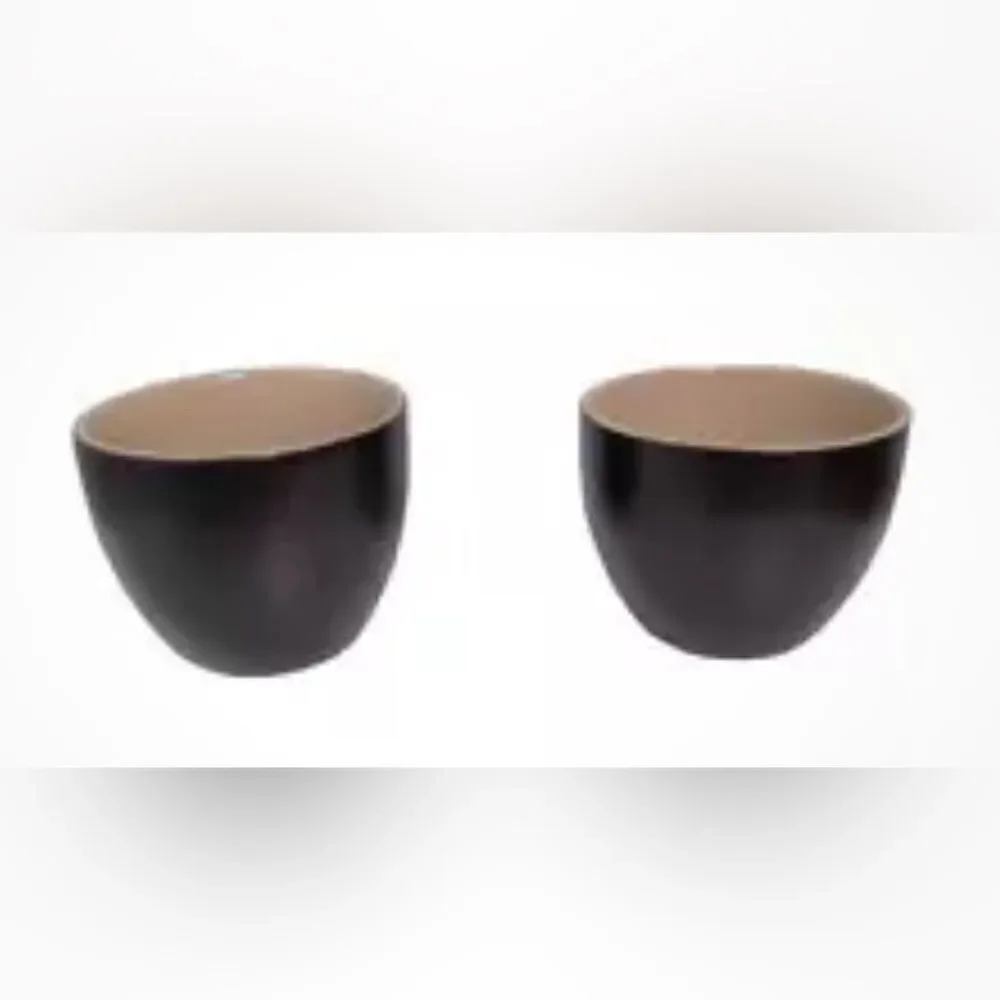 EUC Bailey’s Irish Cream “Mine & Yours” Mugs Desert Bowls Black Ceramic Cup